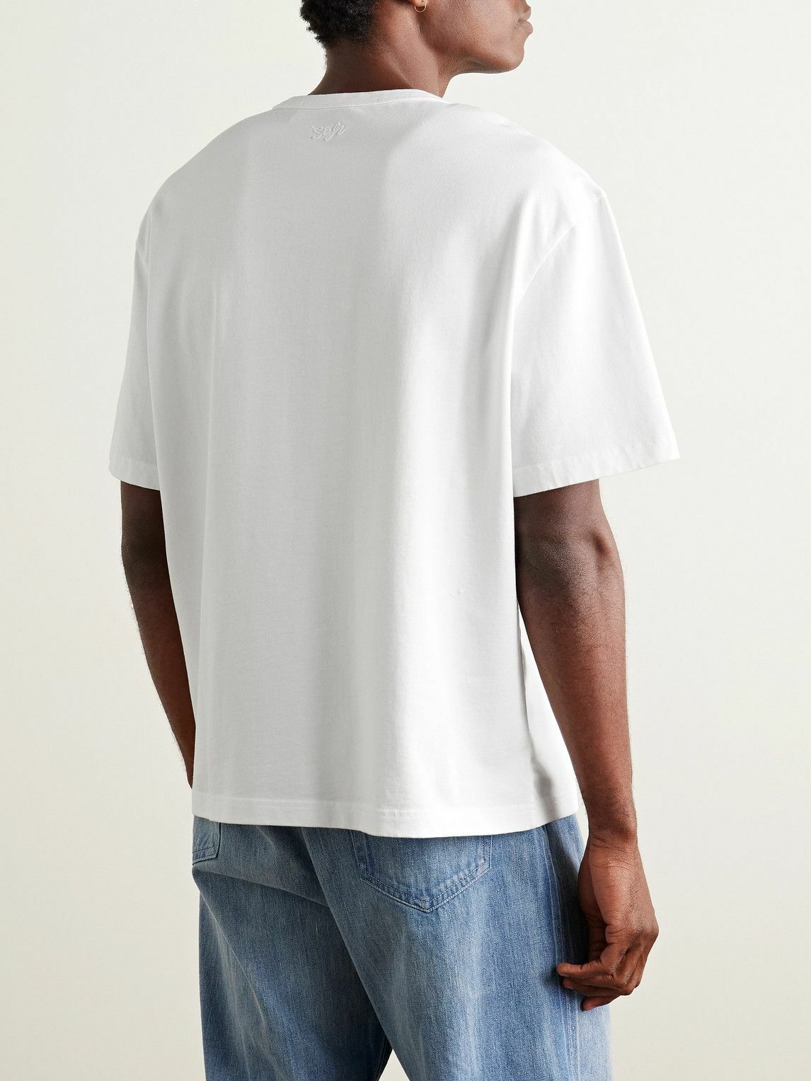 Séfr - Mauro Organic Cotton-Jersey T-Shirt - White