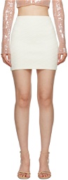 alexanderwang.t Off-White Jacquard Miniskirt