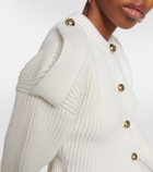 Alexander McQueen Ribbed-knit wool and cashmere cardigan
