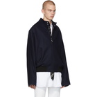 Maison Margiela Blue Wool Traditional Jacket