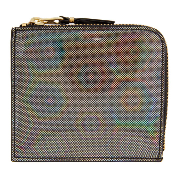 Photo: Comme des Garcons Wallets Silver Rainbow Half-Zip Wallet