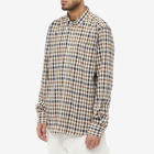 Foret Men's Drift Check Shirt in Ecru/Brown