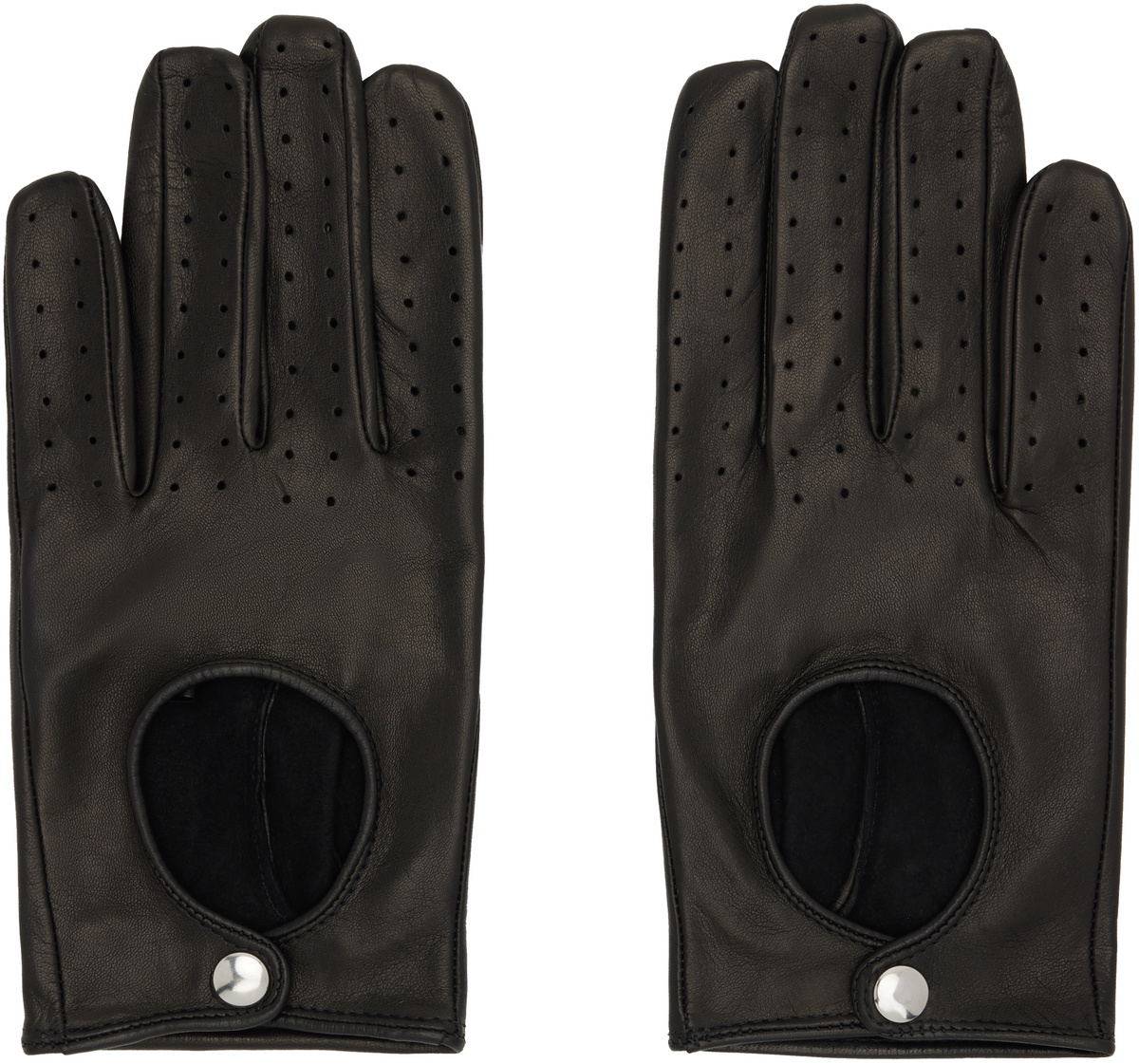 Ernest W. Baker Black Studded Gloves Ernest W. Baker