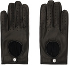 Ernest W. Baker Black Leather Driving Gloves