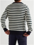 Orlebar Brown - Lorca Striped Alpaca Sweater - Blue
