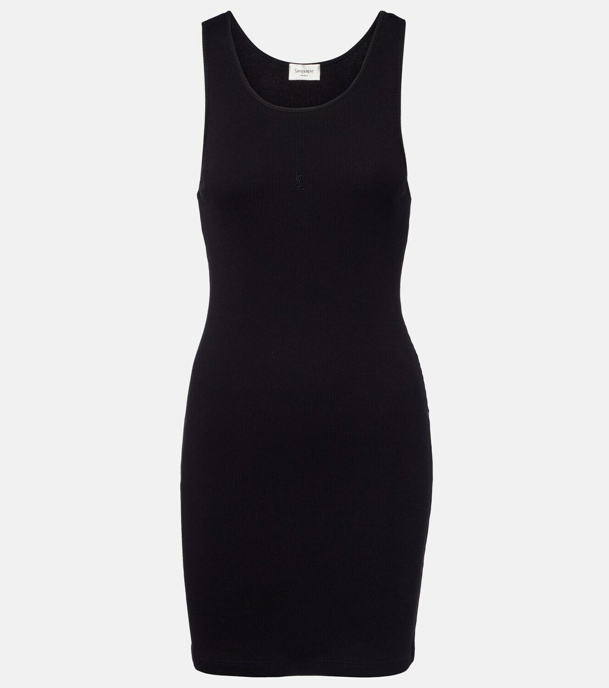Saint Laurent Cassandre cotton jersey minidress