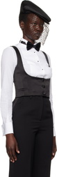 Dolce&Gabbana Black Silk Duchesse Single Breasted Tuxedo Vest