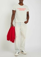 Second Layer Laidback Lover Printed Cotton T-shirt Cream