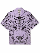 Wacko Maria - Convertible-Collar Printed Voile Shirt - Purple