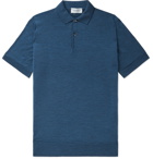 John Smedley - Payton Slim-Fit Wool Polo Shirt - Blue