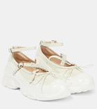 Simone Rocha Embellished patent leather ballet flats