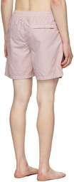 Stone Island Pink Brushed Garment-Dyed Swim Shorts