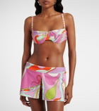 Pucci Orchidee cotton terry bikini top