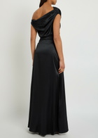 Staud Phare Draped Stretch-silk Maxi Dress Black