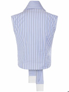 DSQUARED2 - Striped Cotton Sleeveless Knotted Shirt