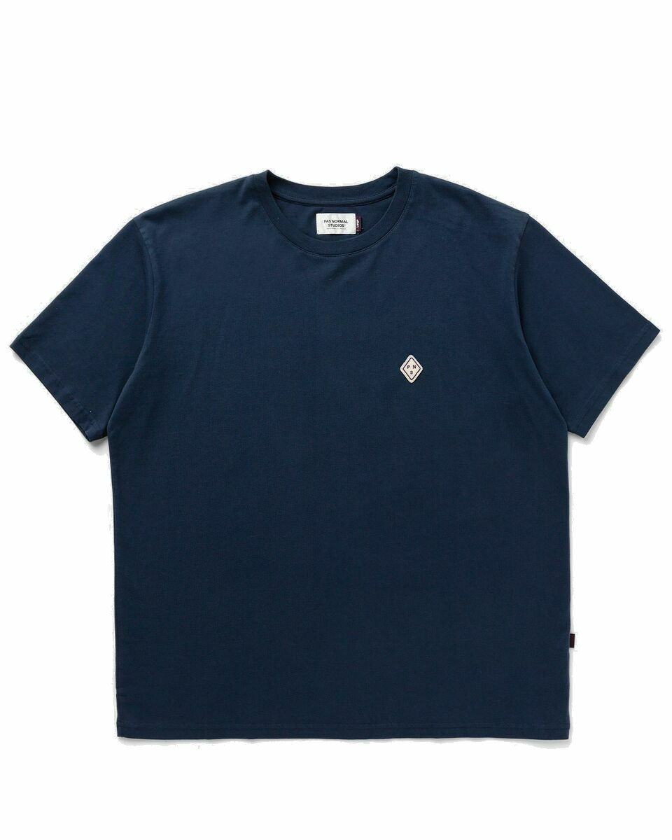 Photo: Pas Normal Studios Off Race Patch Tee Blue - Mens - Shortsleeves