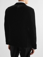 Giorgio Armani - Double-Breasted Velvet Tuxedo Jacket - Black
