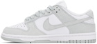 Nike White & Gray Dunk Low Sneakers