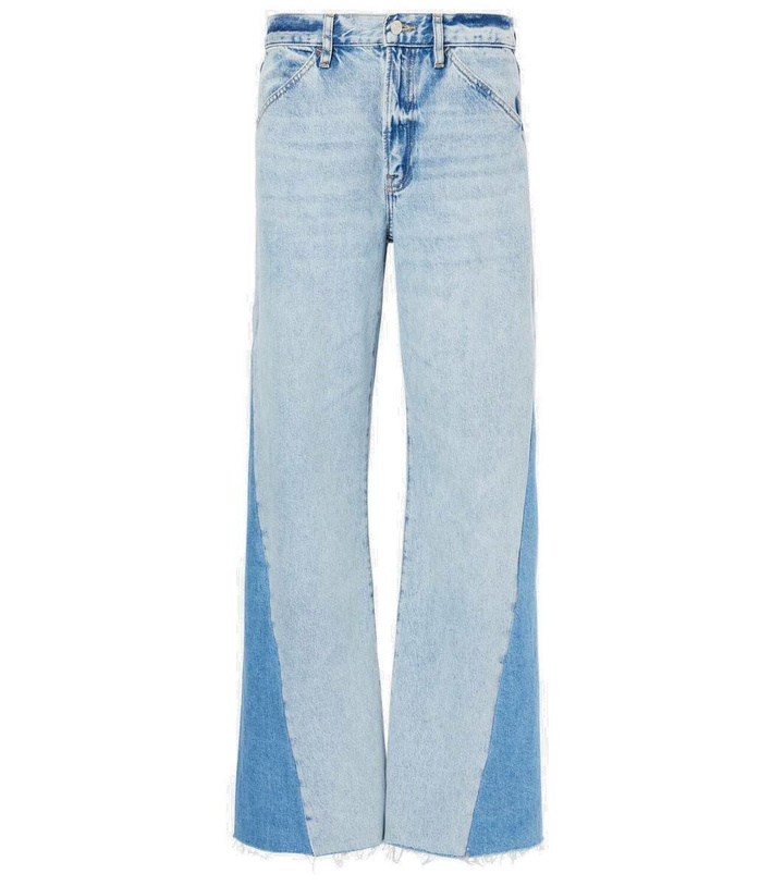 Photo: Frame Le Baggy Palazzo mid-rise wide-leg jeans