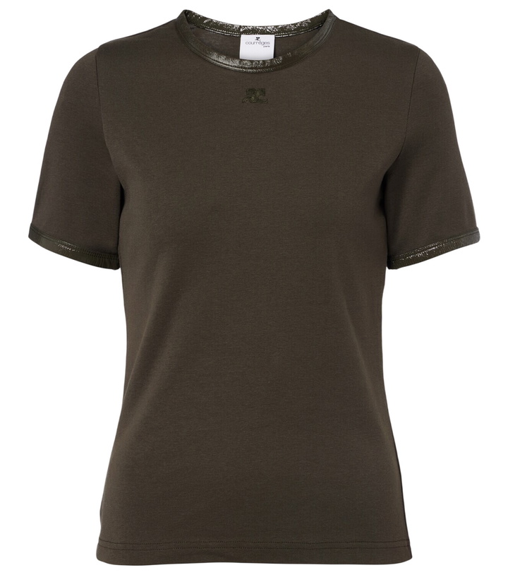 Photo: Courrèges Logo cotton-blend T-shirt