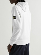 Stone Island - Logo-Appliquéd Cotton-Jersey Hoodie - White