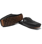 Bottega Veneta - Intrecciato Leather Backless Loafers - Black
