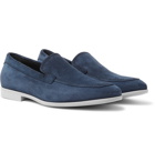 Canali - Suede Loafers - Men - Navy