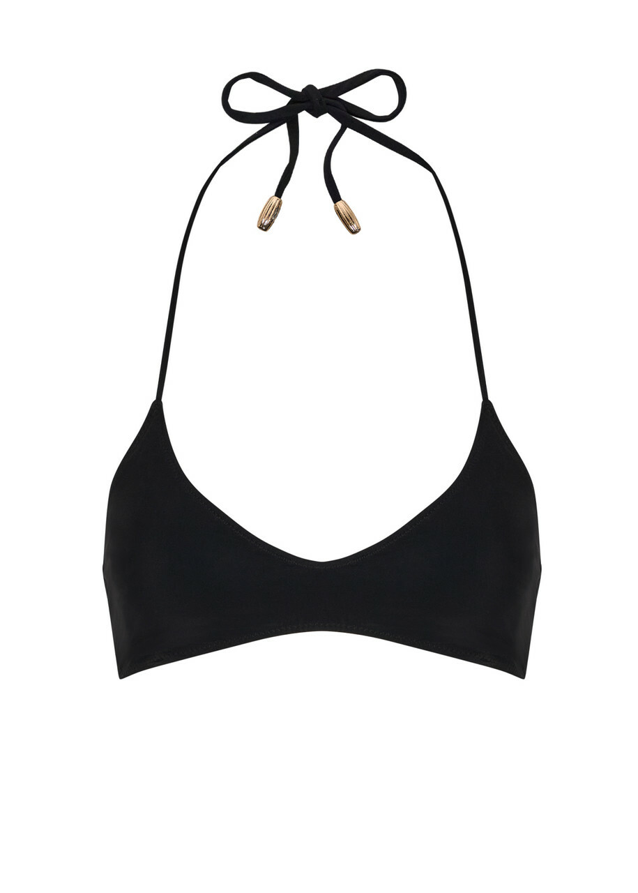 Nounou Elfie Scoop-neck Bikini top Black