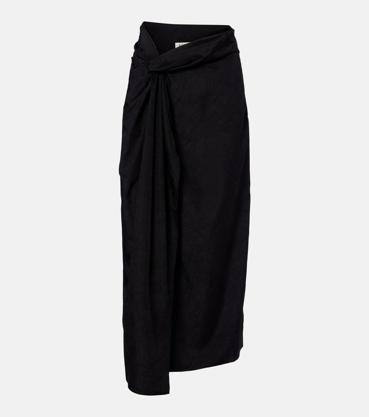 Róhe Gathered midi skirt