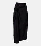 Róhe Gathered midi skirt