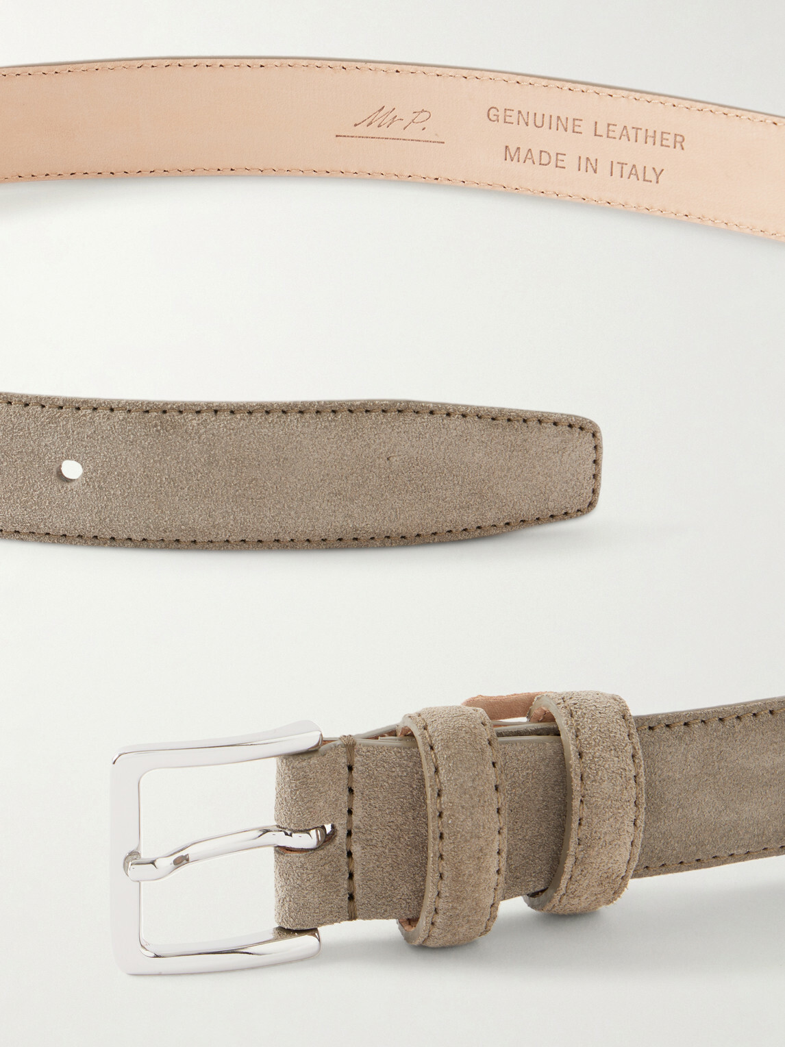 Mr P. - 3cm Suede Belt - Gray