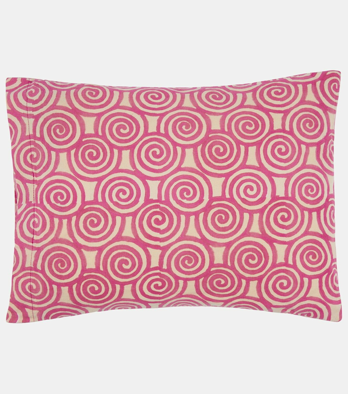 Lisa Corti Camelia Magenta rectangular cotton cushion