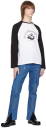 The World Is Your Oyster Black & White Graphic Long Sleeve T-shirt