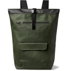 Brooks England - Rivington Leather-Trimmed Coated Cotton-Canvas Backpack - Green