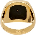 MISBHV Gold & Onyx Monogram Ring