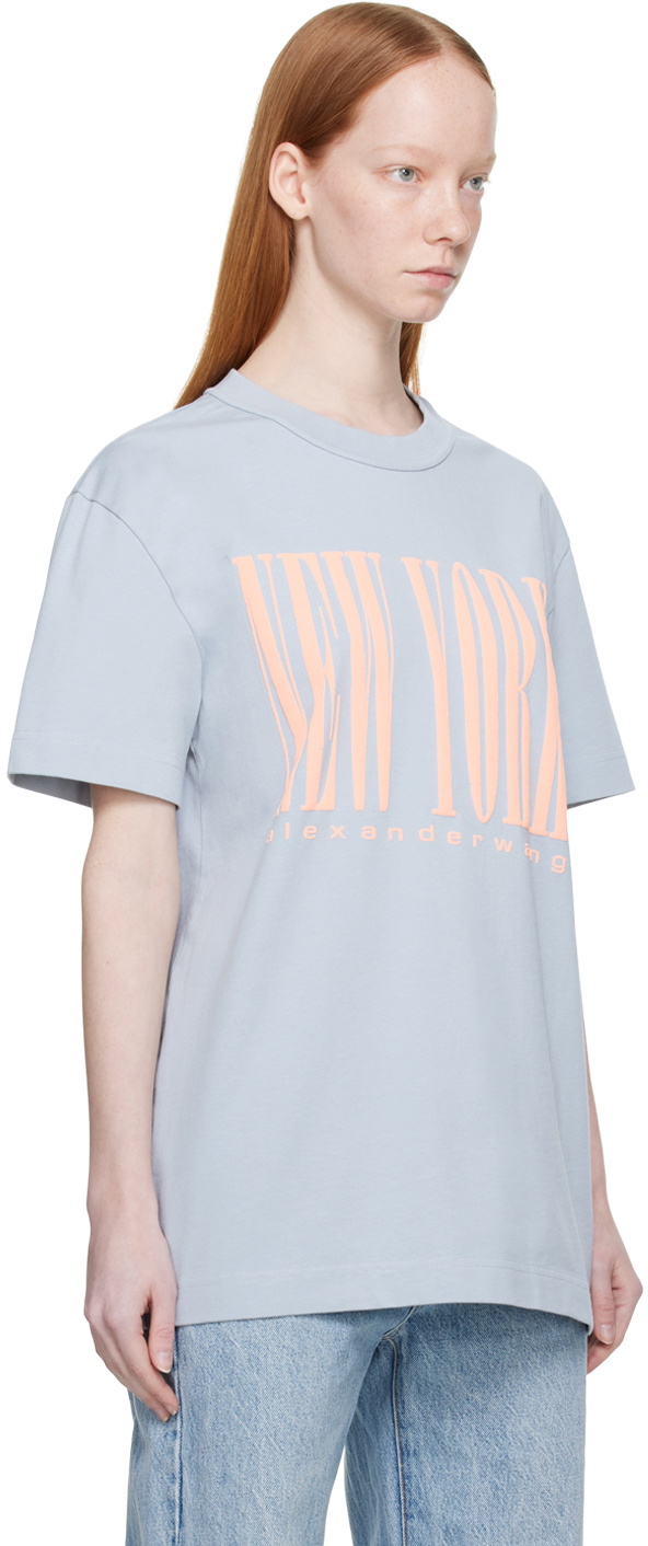 Alexander Wang Blue NY Puff T-Shirt