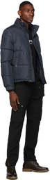 Belstaff Navy Down Dome Solid Jacket