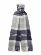 Johnstons of Elgin - Fringed Checked Cashmere Scarf
