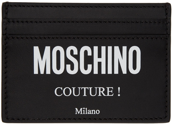Photo: Moschino Black 'Couture!' Logo Card Holder