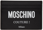 Moschino Black 'Couture!' Logo Card Holder