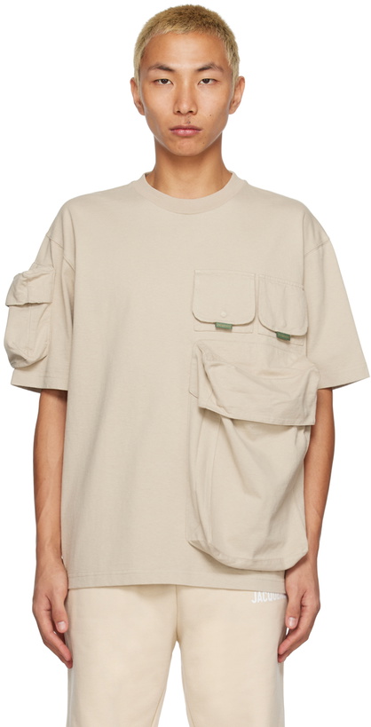 Photo: Jacquemus Khaki 'Le Bolso' T-Shirt