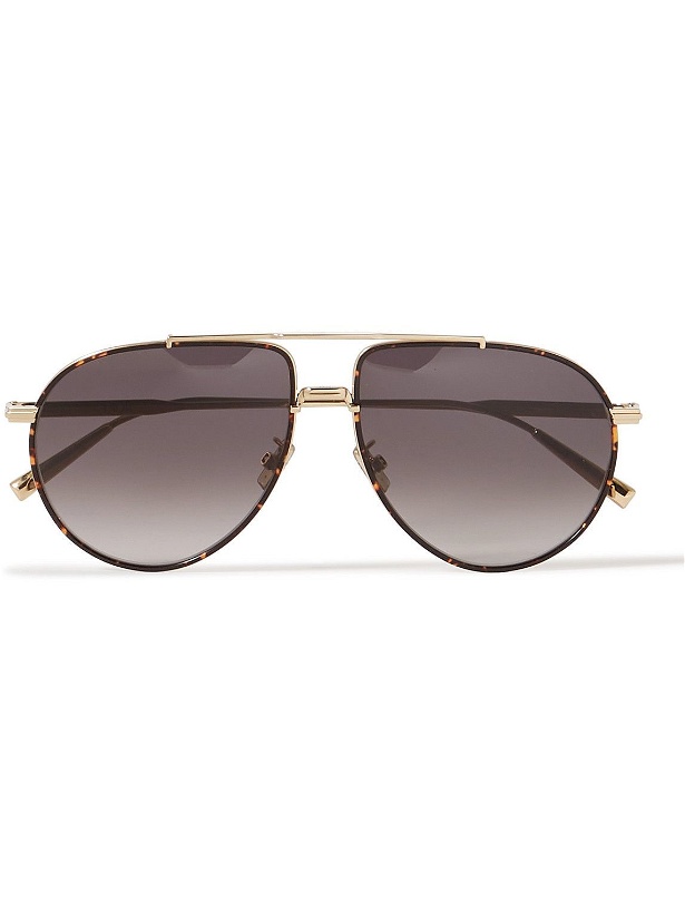 Photo: Dior Eyewear - DiorBlackSuit AU Aviator-Style Tortoiseshell Acetate and Gold-Tone Sunglasses