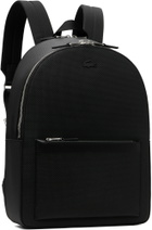 Lacoste Black Chantaco Piqué Leather Backpack