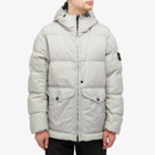 Stone Island Men's Crinkle Reps Hooded Down Jacket in Grey