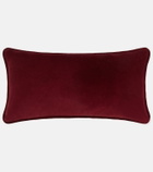 Les-Ottomans Embroidered cotton velvet cushion