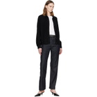 TOTEME Black Slim Grained-Leather Trouser Belt