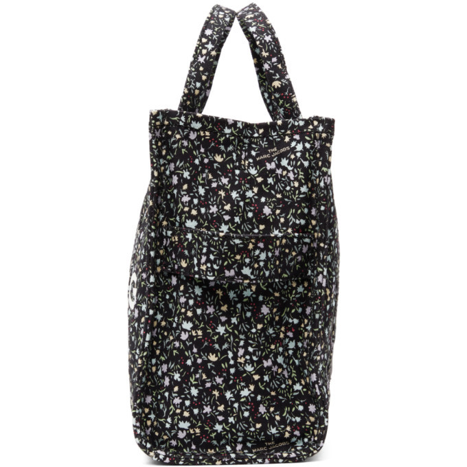 Marc Jacobs Black The Ditsy Floral Small Traveler Tote Marc Jacobs