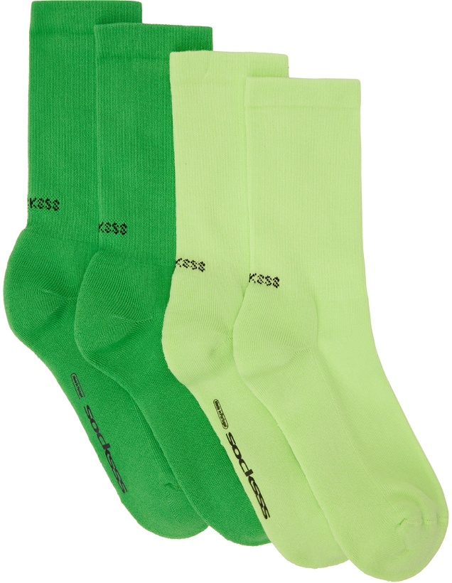 Photo: SOCKSSS Two-Pack Green Socks