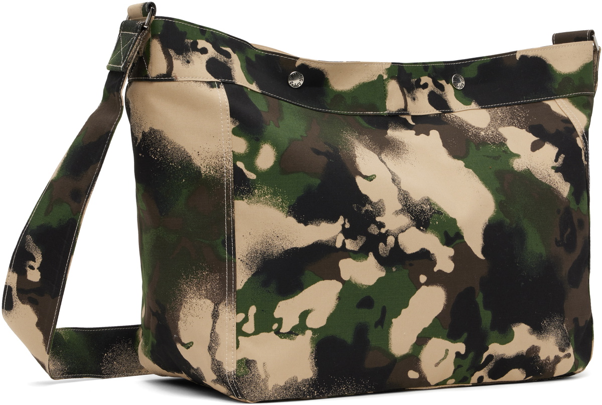 BAPE Green Map Camo Bag