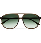 Bottega Veneta - Aviator-Style Acetate Sunglasses - Brown